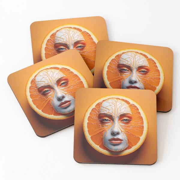Item preview, Orange Woman Face | Fruits Patterns | Fruit Creatures Collection designed and sold by monkeybusiness.pt.