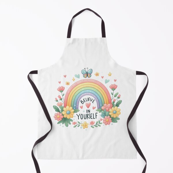 Item preview, BVelieve in Yourself  - rainbow with flowers design positive optimistic  designed and sold by Dominika Farkašová.