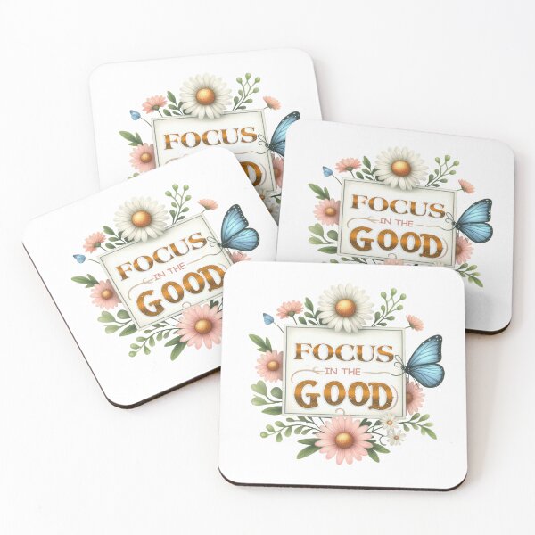 Item preview, Focus in the Good  - quote with flowers  design positive optimistic  designed and sold by Dominika Farkašová.