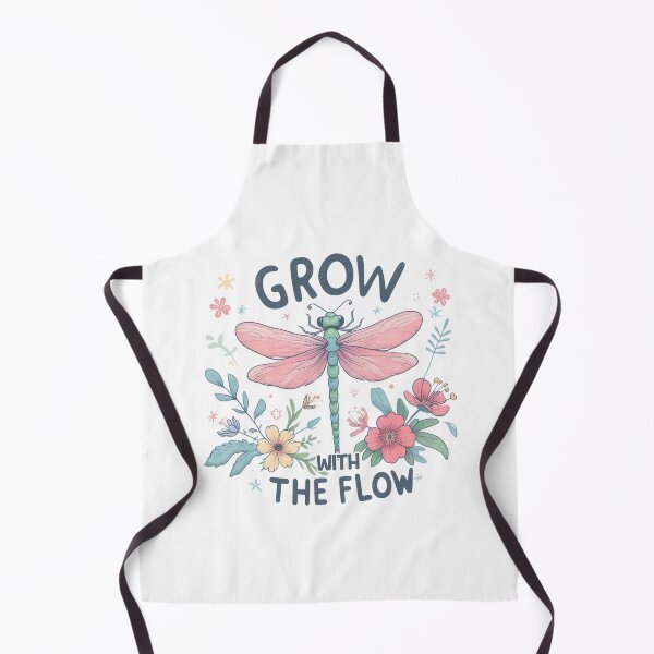 Item preview, Grow with the flow  - dragonfly with flowers design positive optimistic  designed and sold by Dominika Farkašová.