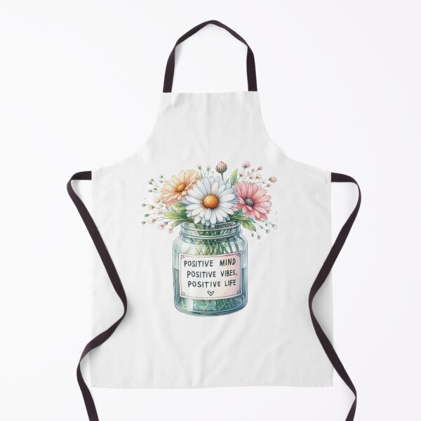 Item preview, Positive mind, positive vibes positive life jar  -jar with flowers and affirmations design positive optimistic  designed and sold by Dominika Farkašová.