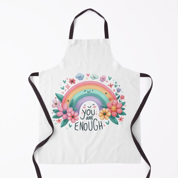 Item preview, You are enough  - rainbow with flowers and quotes design positive optimistic  designed and sold by Dominika Farkašová.