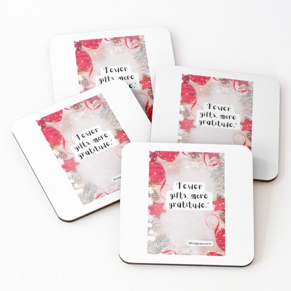 Item preview, "Fewer gifts, more gratitude." designed and sold by CUTESTUFFnow.