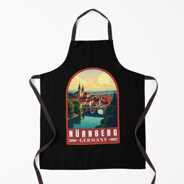 Item preview, Nürnberg in Bavaria Germany Retro Art Travel Landscape designed and sold by MaateoDesign.