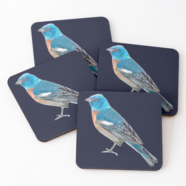 Item preview, Lazuli Bunting White Alternate Design  designed and sold by designsasstultd.