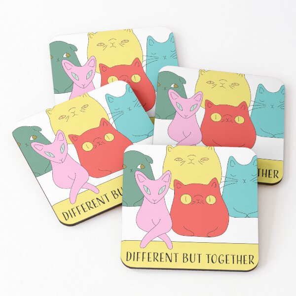 Item preview, different but together, funny cats designed and sold by DianaYuss.