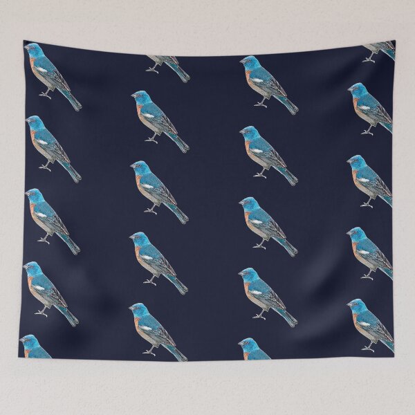 Item preview, Lazuli Bunting White Alternate Design  designed and sold by designsasstultd.