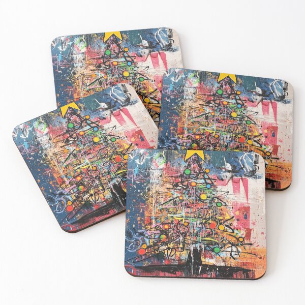 Item preview, Vibrant Graffiti-Style Christmas Tree Urban Art Canvas designed and sold by Moments-Studio.