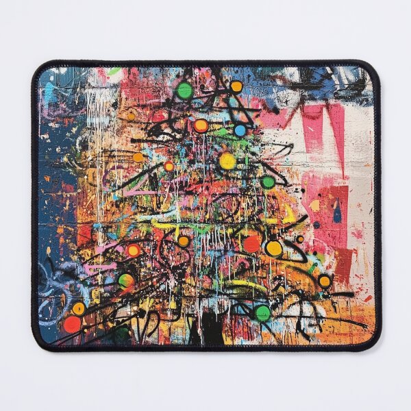 Item preview, Vibrant Graffiti-Style Christmas Tree Urban Art Canvas designed and sold by Moments-Studio.