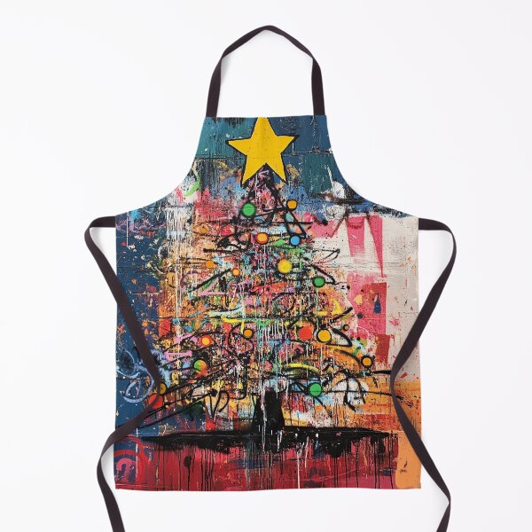 Item preview, Vibrant Graffiti-Style Christmas Tree Urban Art Canvas designed and sold by Moments-Studio.