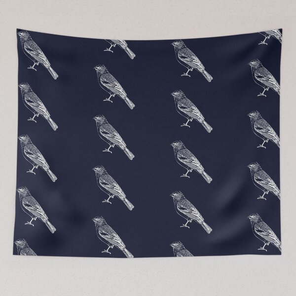 Item preview, Lazuli Bunting White Design  designed and sold by designsasstultd.