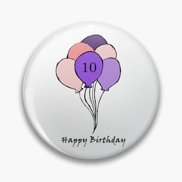 Item preview, 10th girl birthday bunch of balloons designed and sold by thesummerhouse.