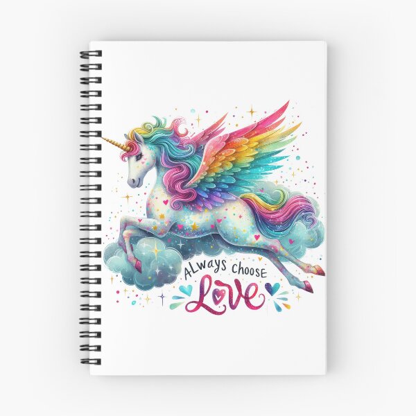 Item preview, Always choose Love  - unicorn - colorful motivational quote design designed and sold by Dominika Farkašová.