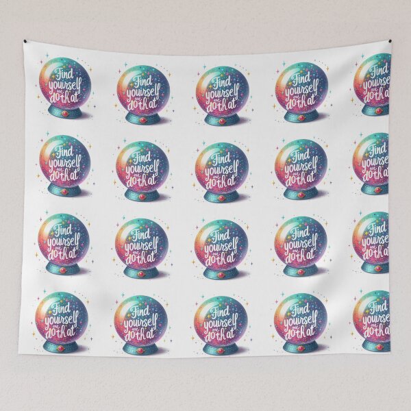 Item preview, Find Yourself and do that  -snow globe - colorful motivational quote design designed and sold by Dominika Farkašová.