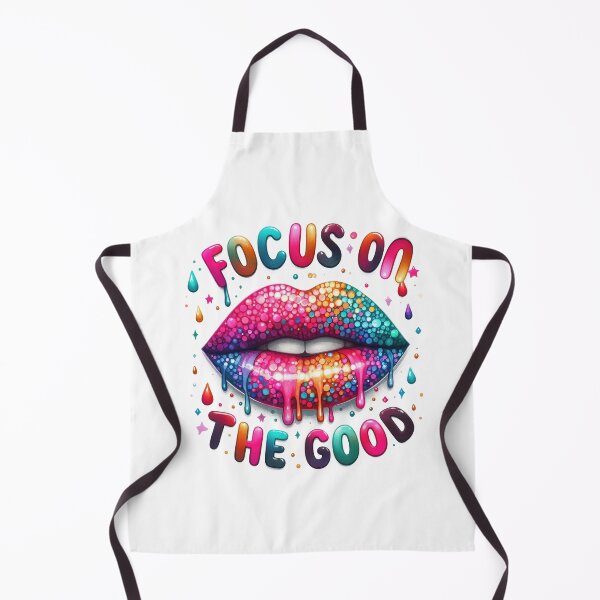 Item preview, Focus on the good  - lips- colorful motivational quote design designed and sold by Dominika Farkašová.