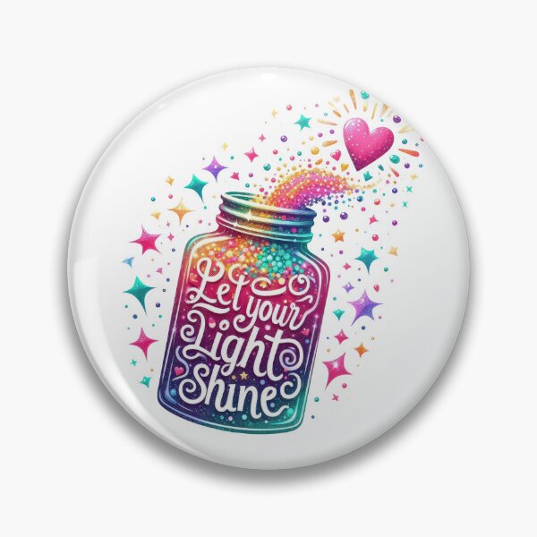 Item preview, Let your light shine  - jar - colorful motivational quote design designed and sold by Dominika Farkašová.