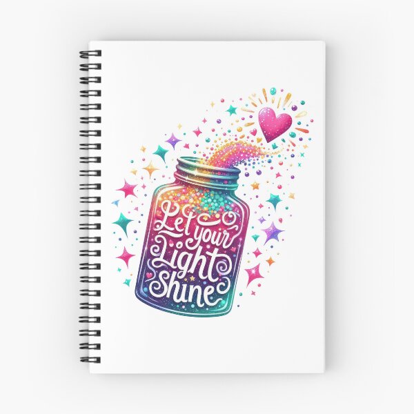 Item preview, Let your light shine  - jar - colorful motivational quote design designed and sold by Dominika Farkašová.