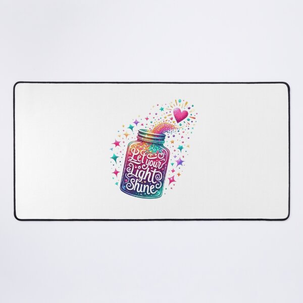 Item preview, Let your light shine - jar - colorful motivational quote design designed and sold by Dominika Farkašová.