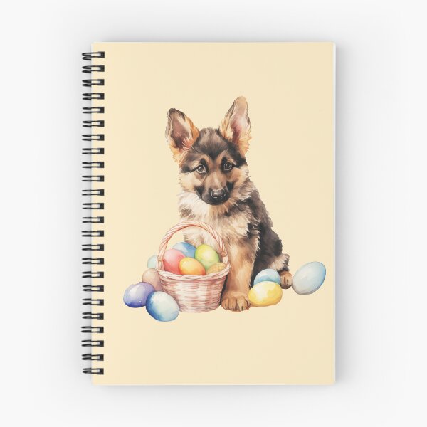 Item preview, Easter German Shepherd with easter egg basket designed and sold by Daydreamsatdawn.
