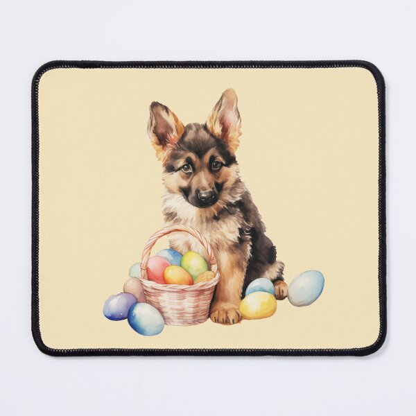 Item preview, Easter German Shepherd with easter egg basket designed and sold by Daydreamsatdawn.
