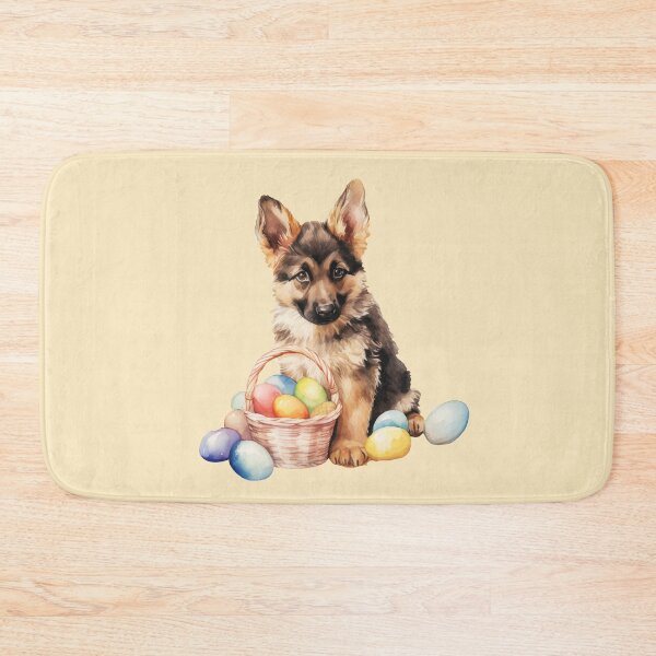 Item preview, Easter German Shepherd with easter egg basket designed and sold by Daydreamsatdawn.