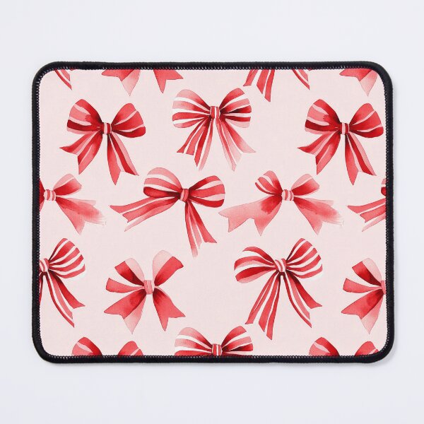 Item preview, Seamless pattern of red and white decorative bows  designed and sold by MiraCleAI.