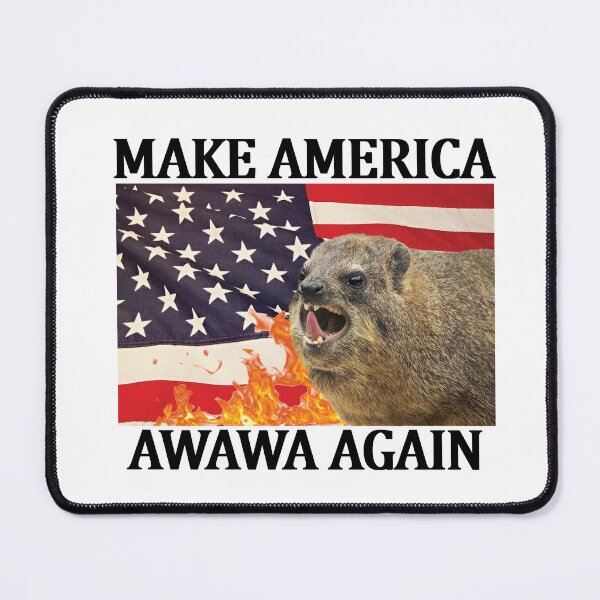 Item preview, Make America Awawa Again Hyrax Meme Graphic shirt designed and sold by wawawover.