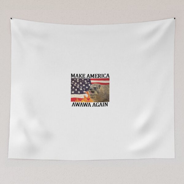 Item preview, Make America Awawa Again Hyrax Meme Graphic shirt designed and sold by wawawover.