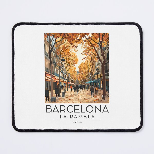 Item preview, An Illustration of La Rambla - Barcelona - Spain designed and sold by GoodOldVintage.