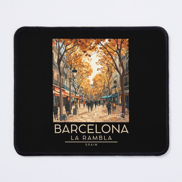 Item preview, An Illustration of La Rambla - Barcelona - Spain designed and sold by GoodOldVintage.