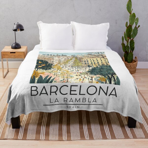Item preview, An Illustration of La Rambla - Barcelona - Spain designed and sold by GoodOldVintage.