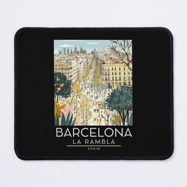 Item preview, An Illustration of La Rambla - Barcelona - Spain designed and sold by GoodOldVintage.