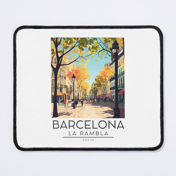 Item preview, An Illustration of La Rambla - Barcelona - Spain designed and sold by GoodOldVintage.