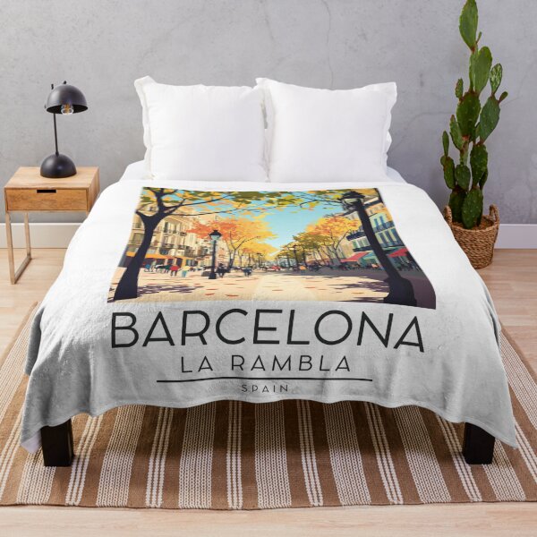 Item preview, An Illustration of La Rambla - Barcelona - Spain designed and sold by GoodOldVintage.