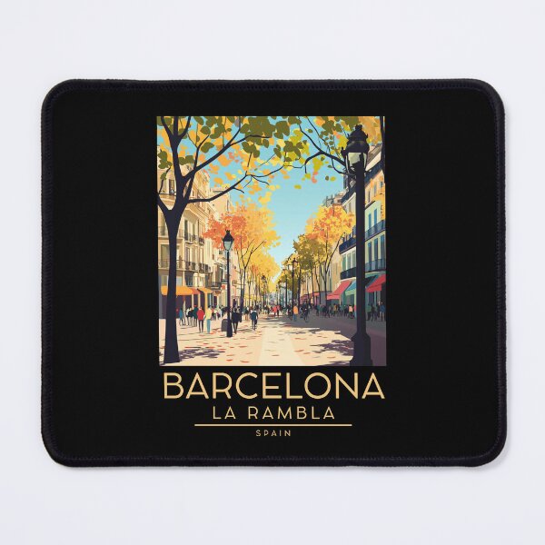 Item preview, An Illustration of La Rambla - Barcelona - Spain designed and sold by GoodOldVintage.