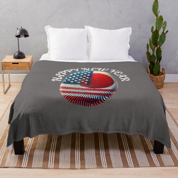 Item preview, Happy New Year Japanese- America , New Year Greetings, USA Flag designed and sold by Right-UR.