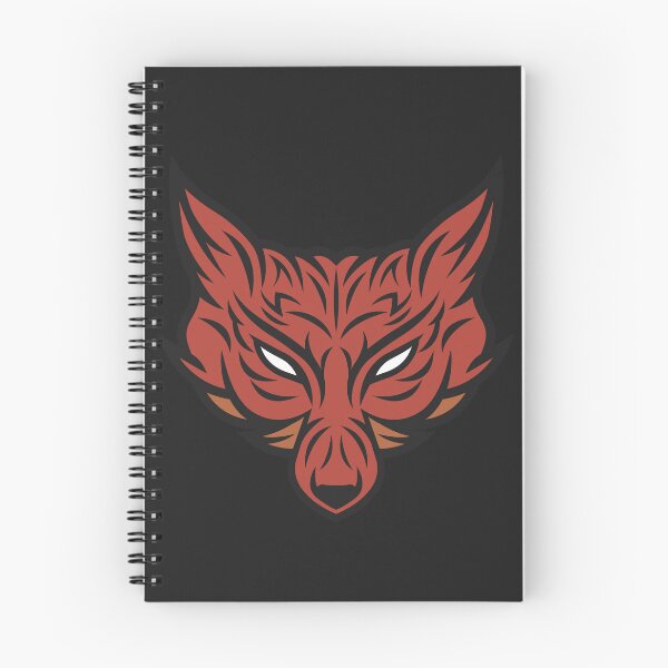 Item preview, Red wolf Head illustration in tribal style designed and sold by Verro Riezie.