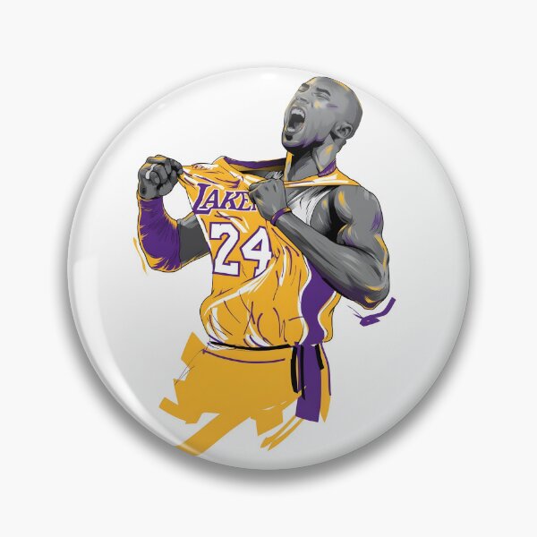 Item preview, Basketball Legend Laker 24 yellow jersey sport hero art designed and sold by The-Diamond-Art.