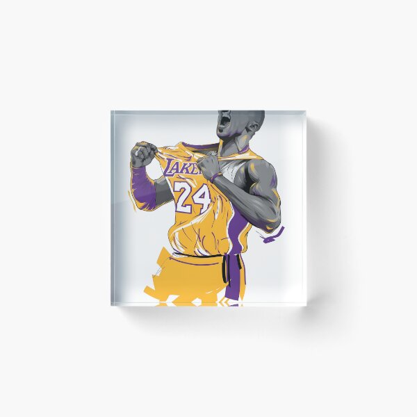 Item preview, Basketball Legend Laker 24 yellow jersey sport hero art designed and sold by The-Diamond-Art.