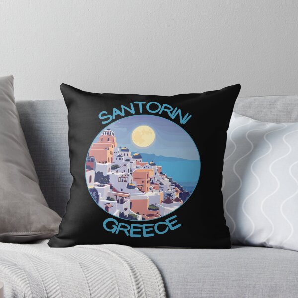 Item preview, Santorini in Greece Retro Art Travel Emblem designed and sold by MaateoDesign.