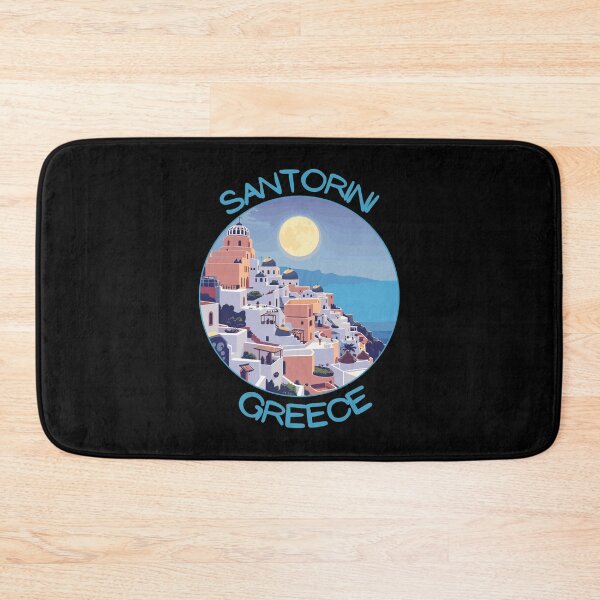 Item preview, Santorini in Greece Retro Art Travel Emblem designed and sold by MaateoDesign.