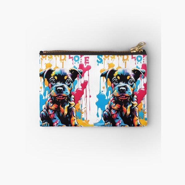 Item preview, Puppy Dog with splashing color art designed and sold by PinnyPxStudio.