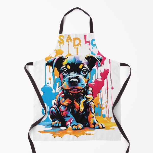 Item preview, Puppy Dog with splashing color art designed and sold by PinnyPxStudio.