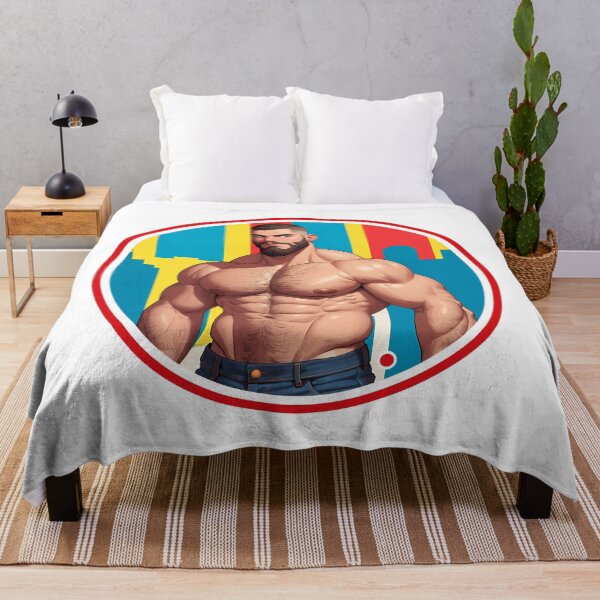 Item preview, Cute Cartoon Muscular Guy. Pop Art Design designed and sold by gymmanga.
