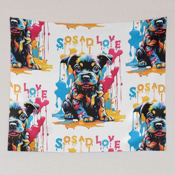 Item preview, Puppy Dog with splashing color art designed and sold by PinnyPxStudio.