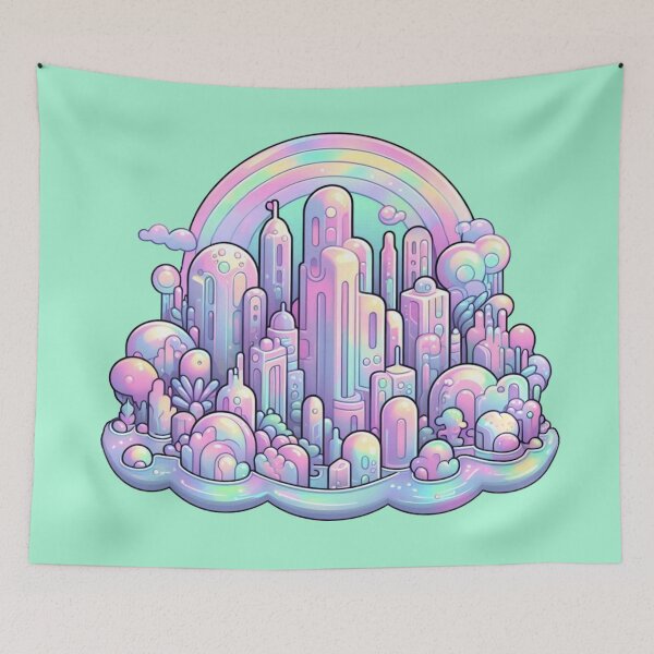 Item preview, Iridescent Underwater Bubble City designed and sold by Kawaiidiss.