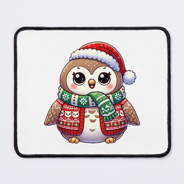 Item preview, Festive Owl in Christmas Sweater and Hat designed and sold by Chokhdi289shop.