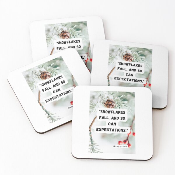 Item preview, "Snowflakes fall, and so can expectations." designed and sold by CUTESTUFFnow.