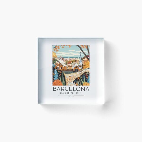 Item preview, An Illustration of Park Güell - Barcelona - Spain  designed and sold by GoodOldVintage.