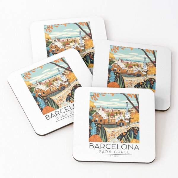 Item preview, An Illustration of Park Güell - Barcelona - Spain  designed and sold by GoodOldVintage.